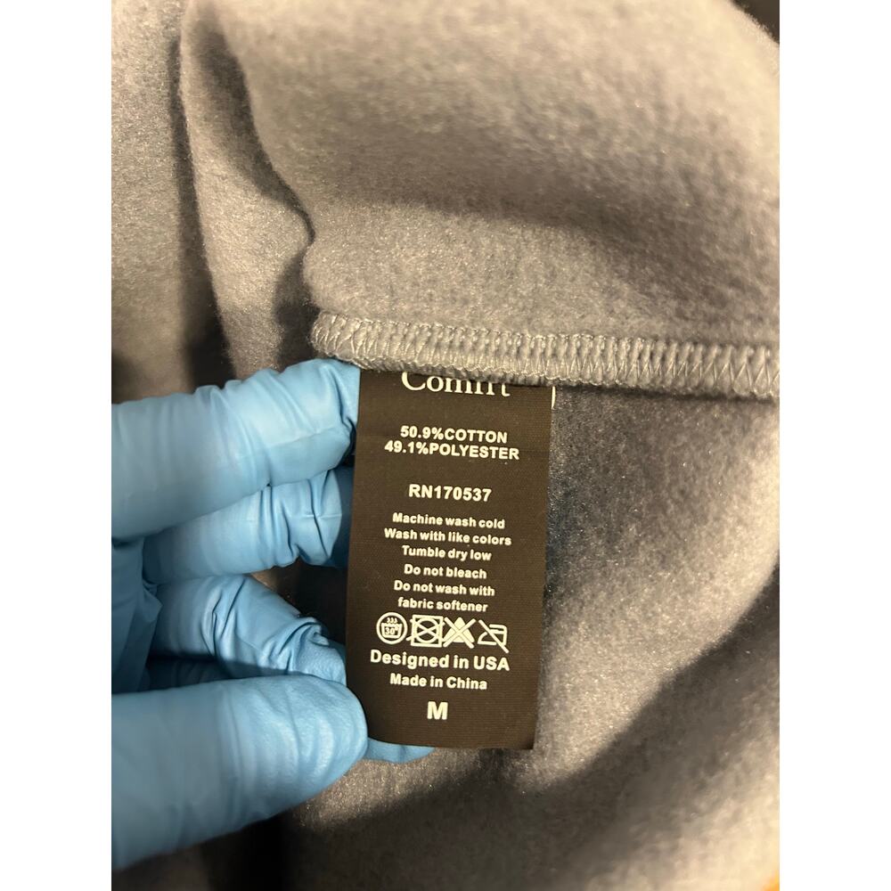 COMFRT M Slate Blu Soft Kangaroo Pocket Oversized Weighted Anti Anxiety Heavy - Picture 8 of 11